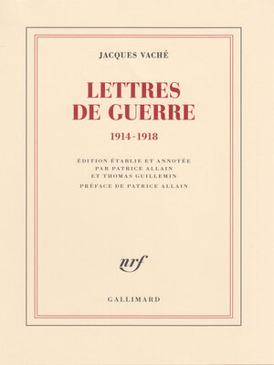 cover image of Lettres de guerre (1914--1918)